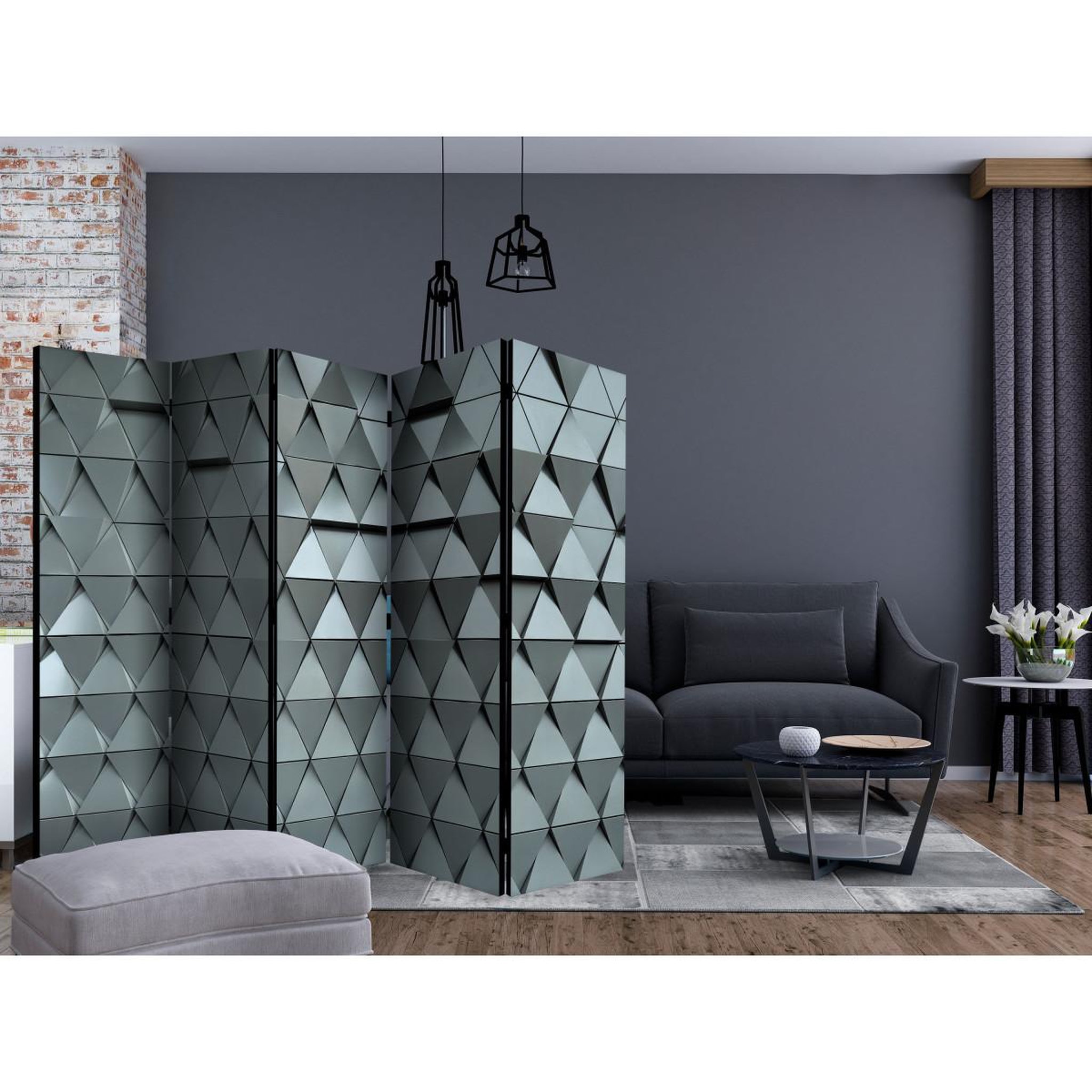 Voir la diapositive 2 : Paris Prix Paravent 5 volets  metal gates  172x225cm