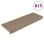 Voir la diapositive 2 : VIDAXL Tapis d'escalier autocollants 15 pcs 65x21x4 cm Sable