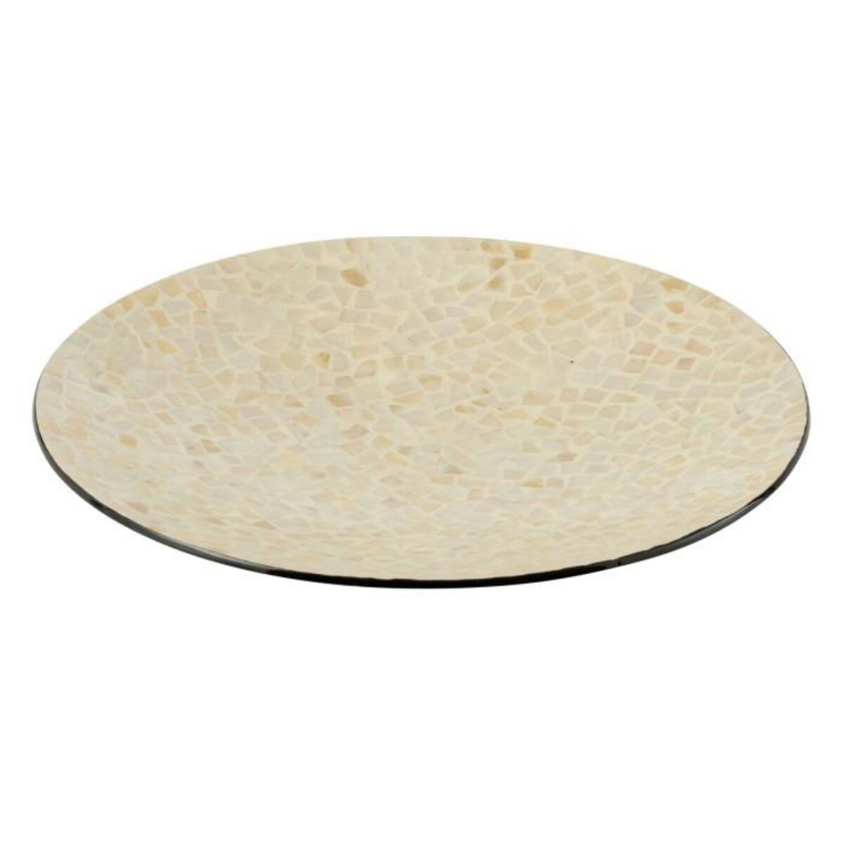 Paris Prix Plat Présentation Mosaïque  Nuye  45cm Ivoire