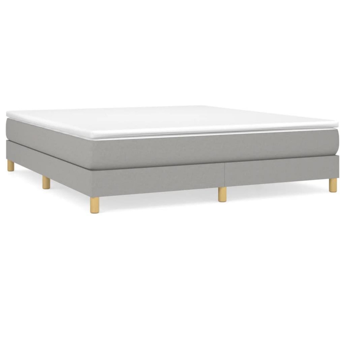 VIDAXL Sommier a lattes de lit avec matelas Gris clair 180x200cm Tissu