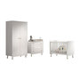 Voir la diapositive 1 : Vipack Ensemble 4 Pièces Billy blanc Lit Commode Plan À Langer Armoire