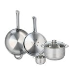ELO Ensemble de 2 Poêles de cuisson 28 et 32 cm et 2 faitouts 12 et 24 cm Elo Profi Brillant