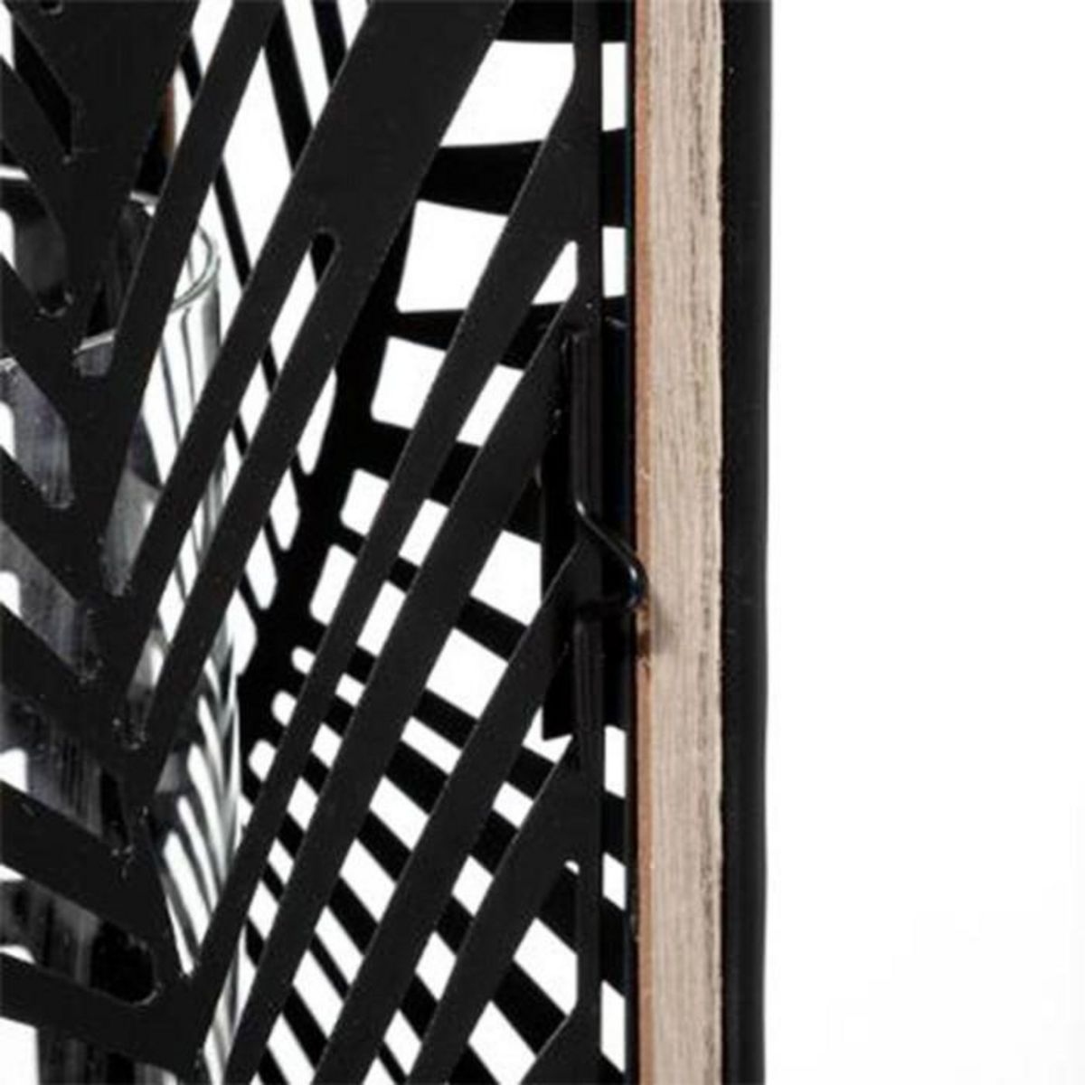 ATMOSPHERA Lanterne en Métal Design  Feuillage  38cm Noir