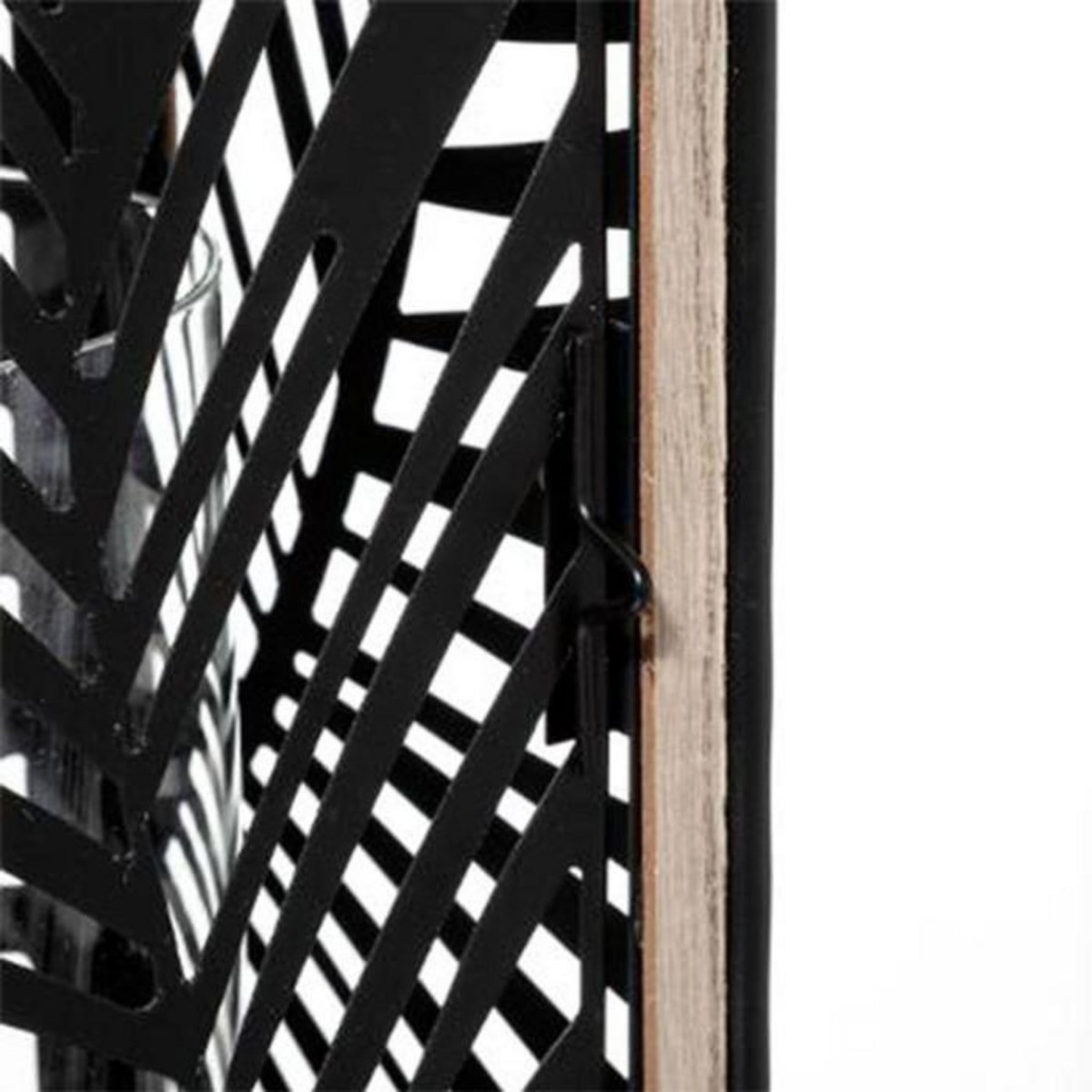 ATMOSPHERA Lanterne en Métal Design  Feuillage  38cm Noir