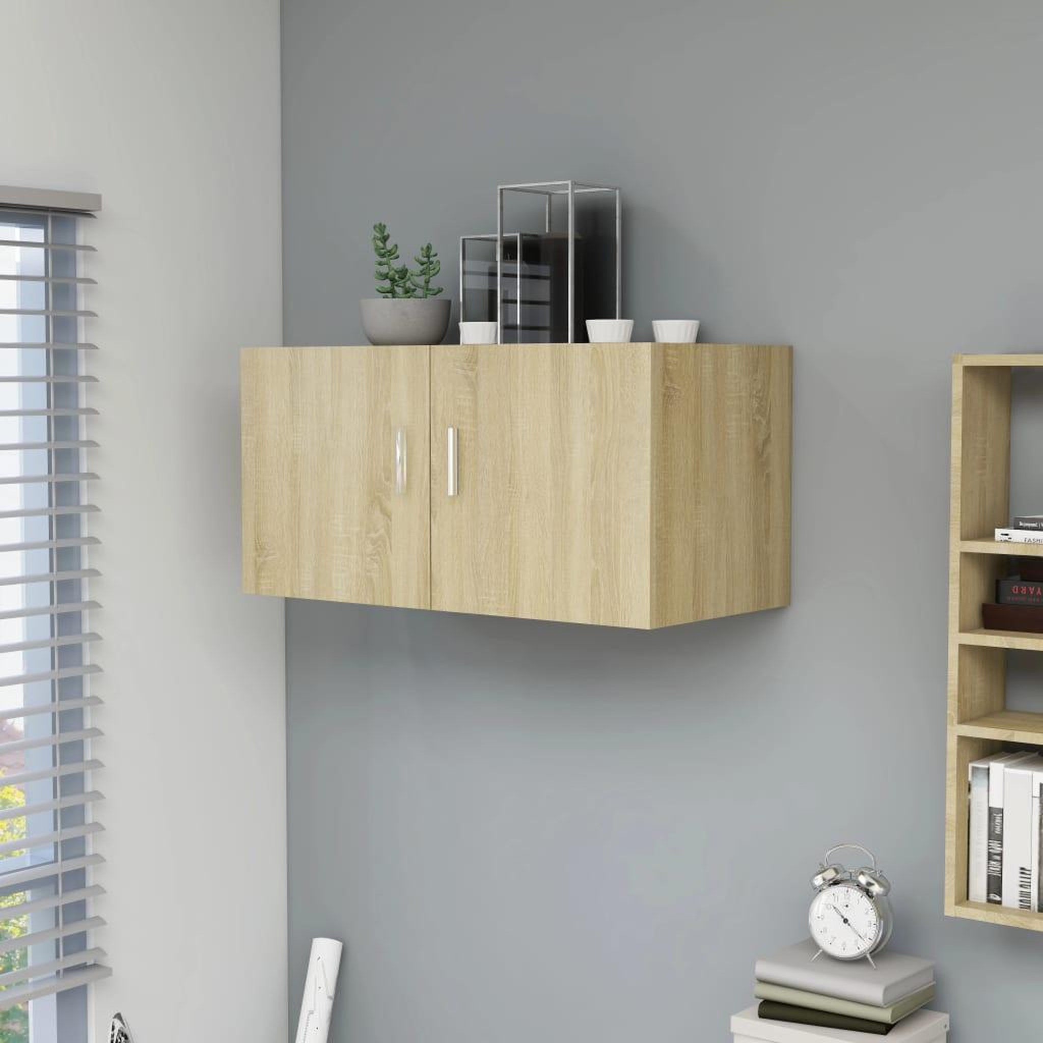Voir la diapositive 1 : VIDAXL Armoire murale Chene sonoma 80x39x40 cm Bois d'ingenierie