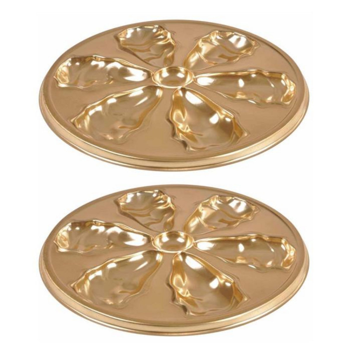 Paris Prix Lot de 2 Plateaux à Huîtres  Lise  25cm Or