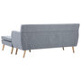 Voir la diapositive 5 : VIDAXL Canape d'angle revetement en tissu 171,5x138x81,5 cm gris clair