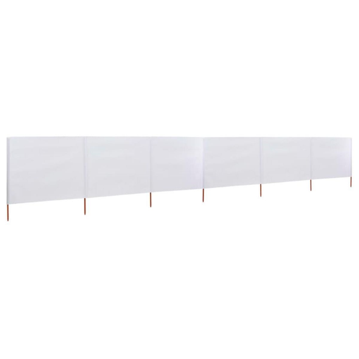 VIDAXL Paravent 6 panneaux Tissu 800 x 120 cm Blanc sable