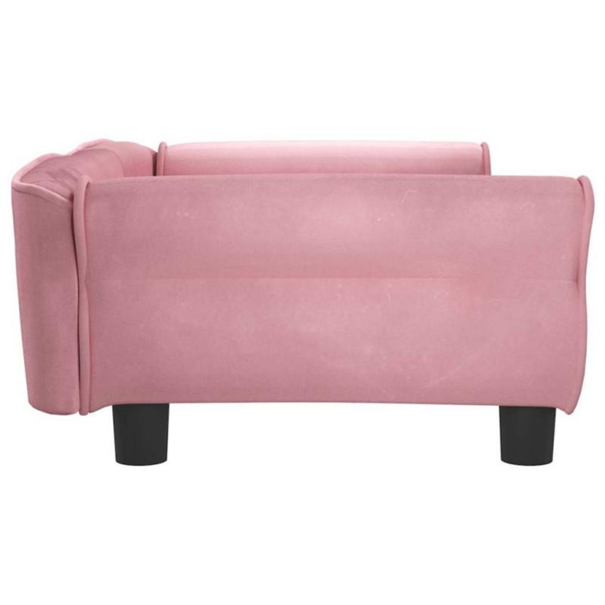 VIDAXL Lit pour chien rose 95x55x30 cm velours