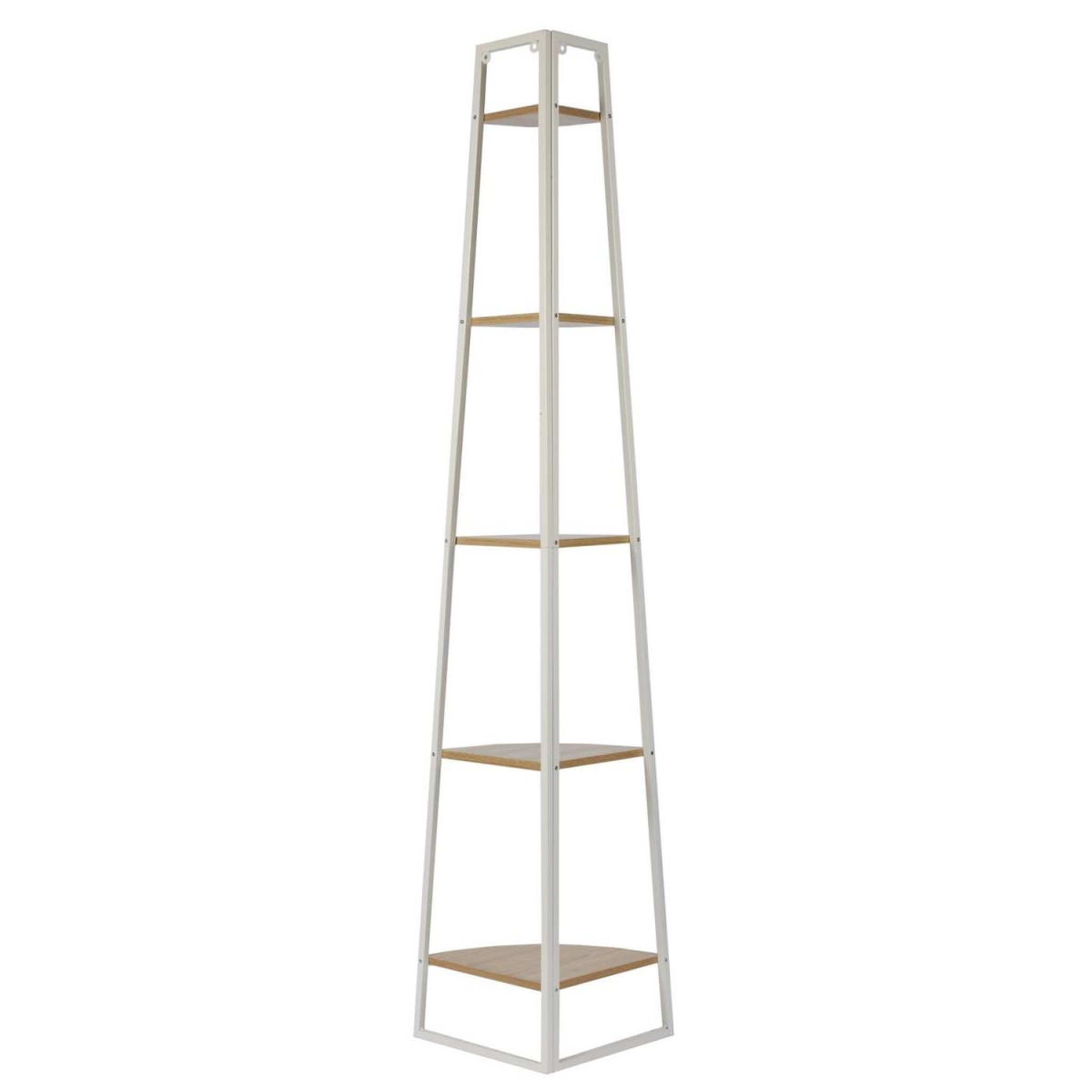 Voir la diapositive 4 : The Home Deco Factory Étagère d'angle  5 niveaux  180cm blanc
