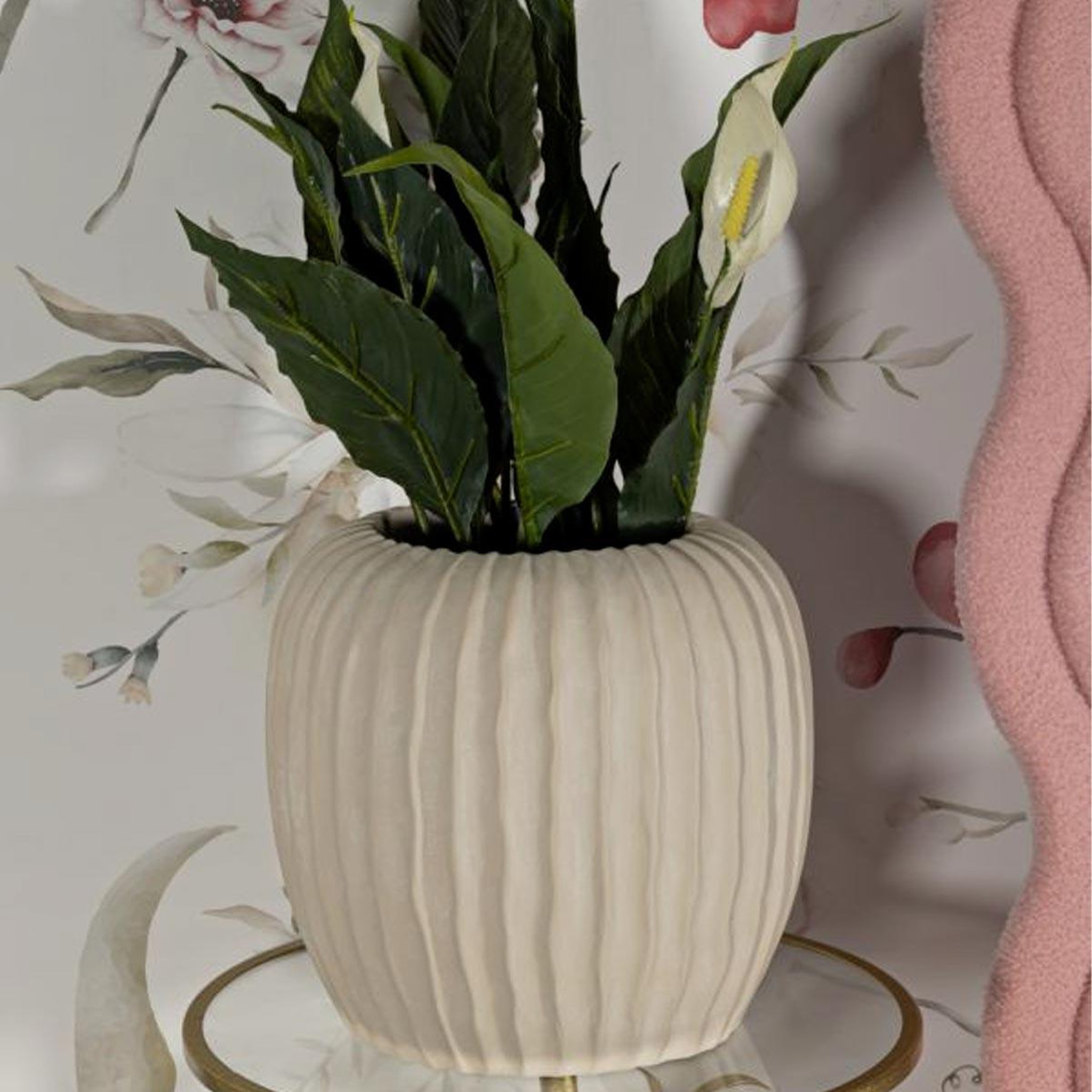 Voir la diapositive 4 : Paris Prix Cache-Pot Design  Mist  26cm Crème