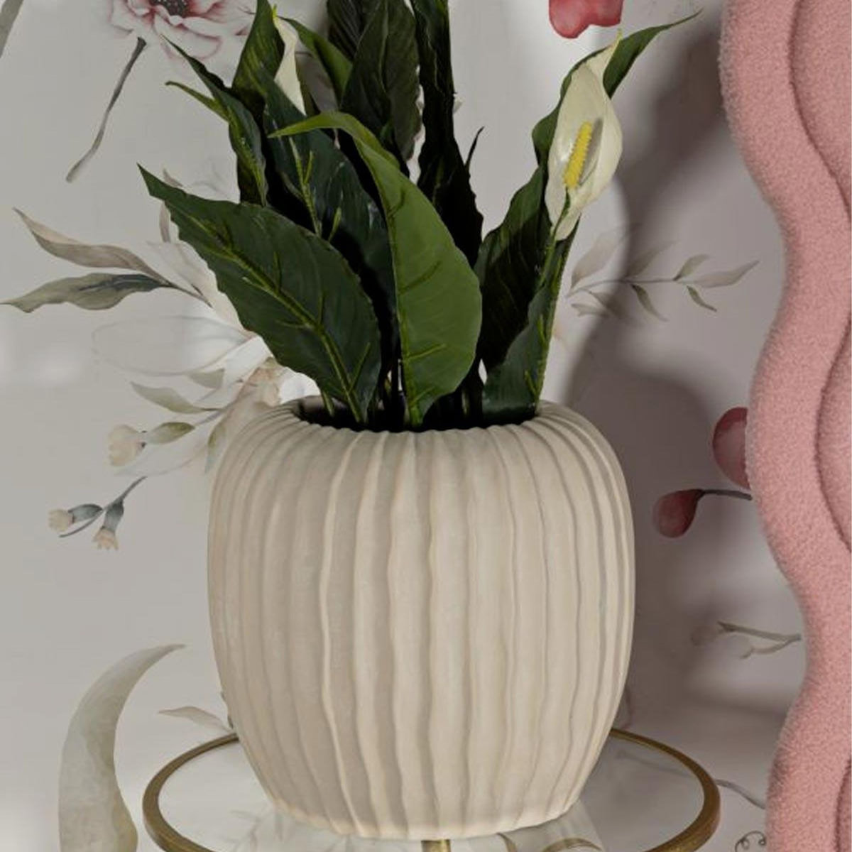 Paris Prix Cache-Pot Design  Mist  26cm Crème
