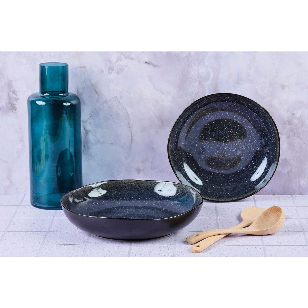 BJORN Corbeille à fruits IRIS Ø27,5cm et Ø32,5cm - 2 pièces - Bleu nuit