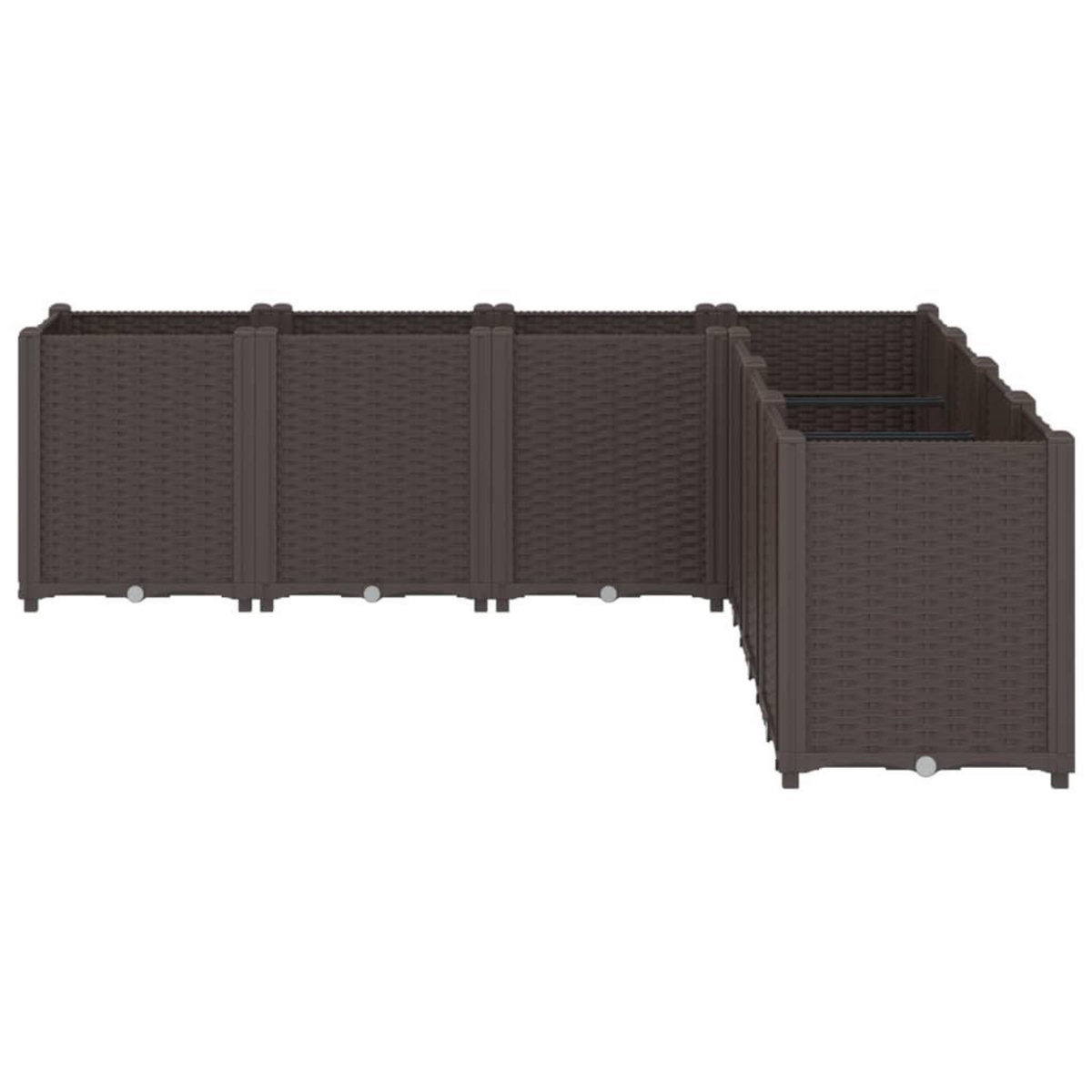 VIDAXL Jardiniere marron 160x160x53 cm polypropylene