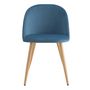 Voir la diapositive 6 : Rendez vous déco Lot de 2 chaises en velours bleu foncé et pieds en métal - Cozy