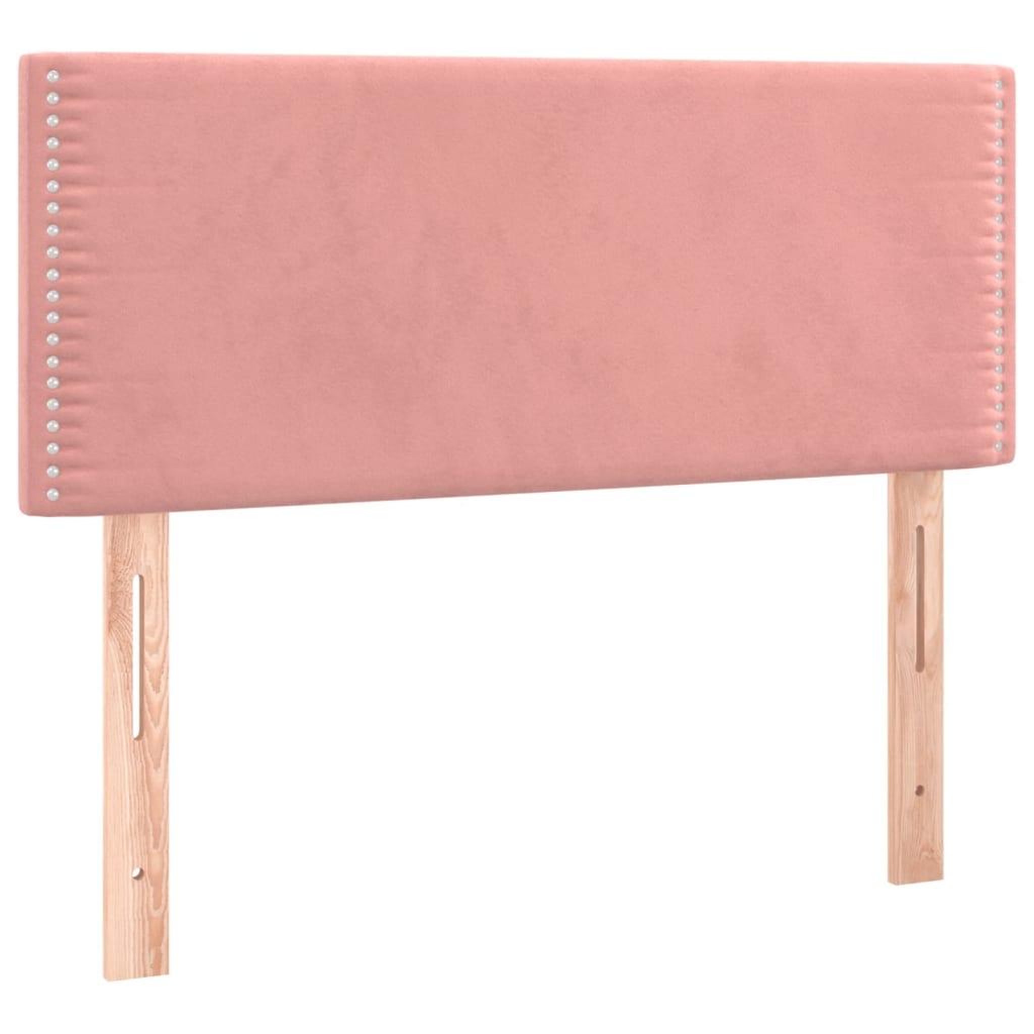 Voir la diapositive 4 : VIDAXL Tete de lit a LED Rose 90x5x78/88 cm Velours