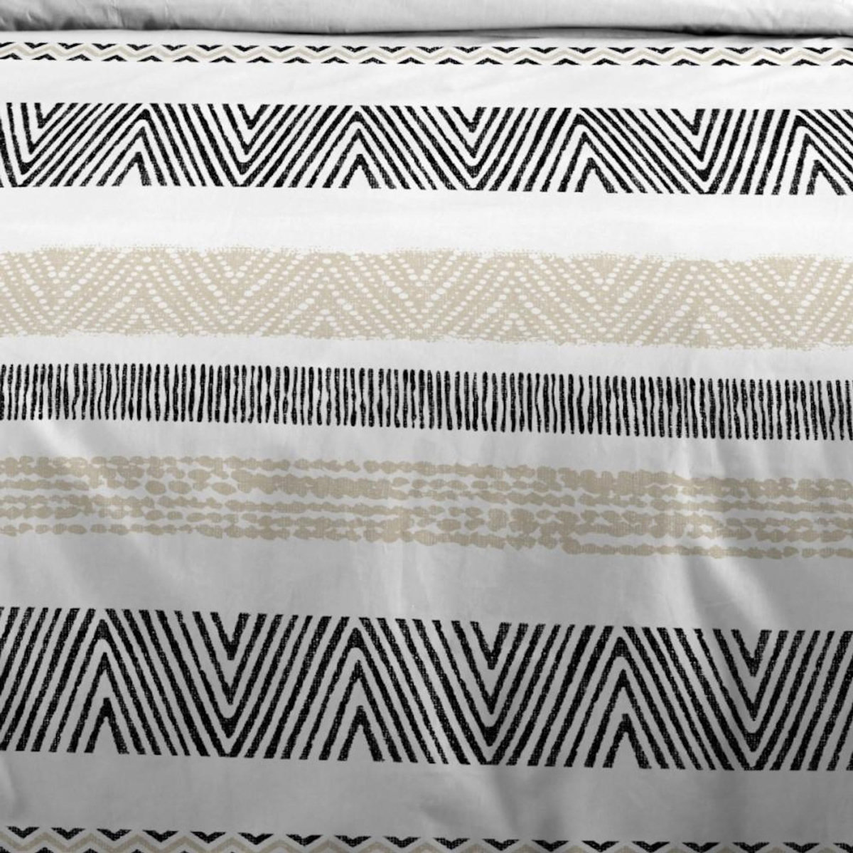 STOF Housse de couette 260x240 finition rabat + 2 taies coton 57 fils