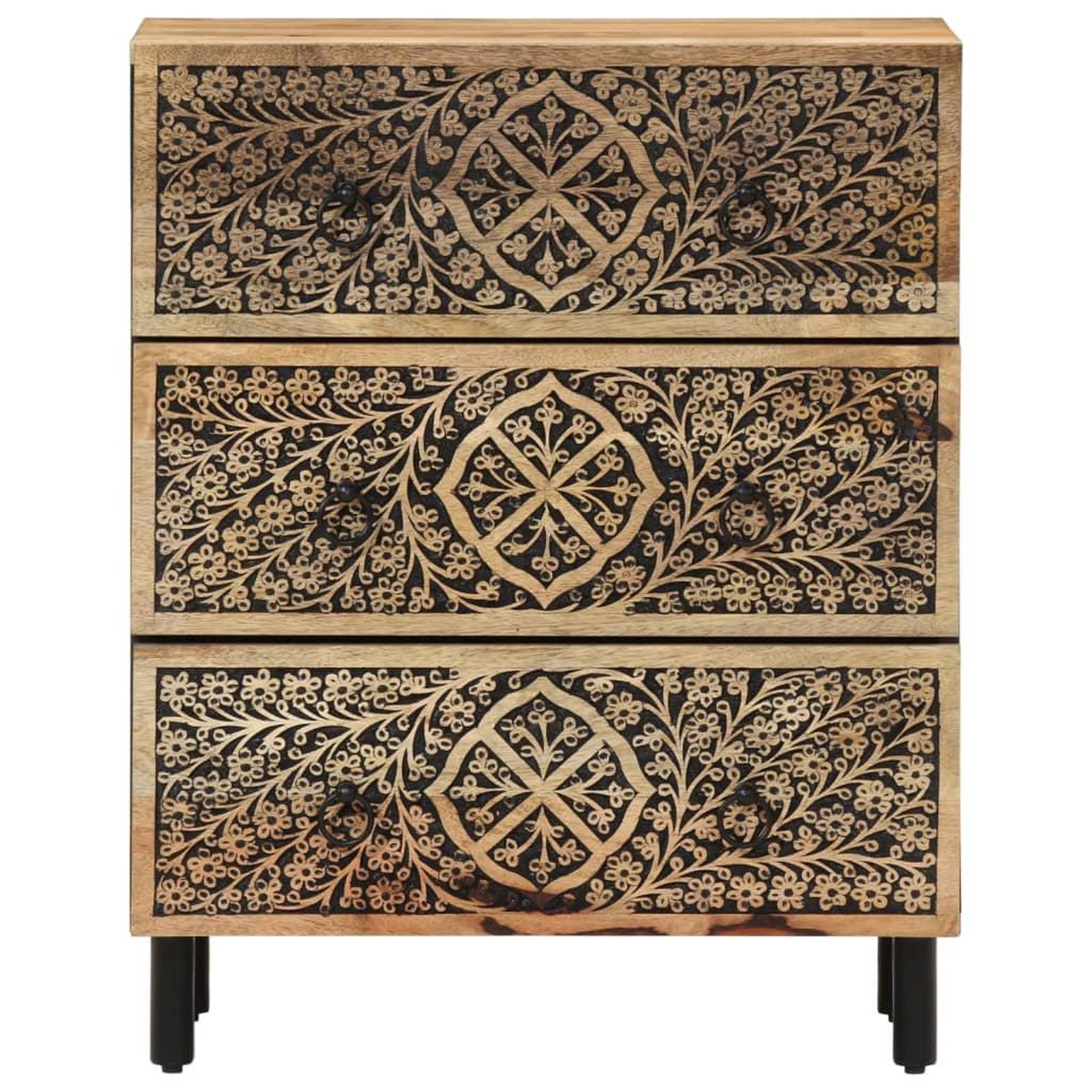 Voir la diapositive 4 : VIDAXL Armoires laterales 2 pcs 60x33x75 cm bois massif de manguier