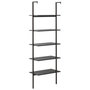 Voir la diapositive 5 : VIDAXL Etagere inclinee a 5 niveaux Noir 64x35x185 cm