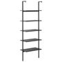 Voir la diapositive 5 : VIDAXL Etagere inclinee a 5 niveaux Noir 64x35x185 cm
