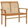 Voir la diapositive 2 : VIDAXL Banc de jardin avec coussin vert vif 112 cm Bois de teck massif
