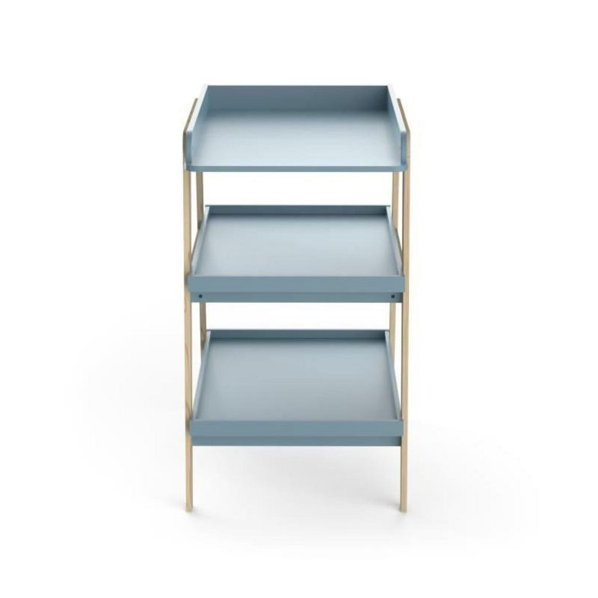 Demeyere Table a langer TSUGA - Bois massif et MDF - L.58 x P.71,1 x H.101,2 cm - Pour matelas 50x70 cm - Bleu orage