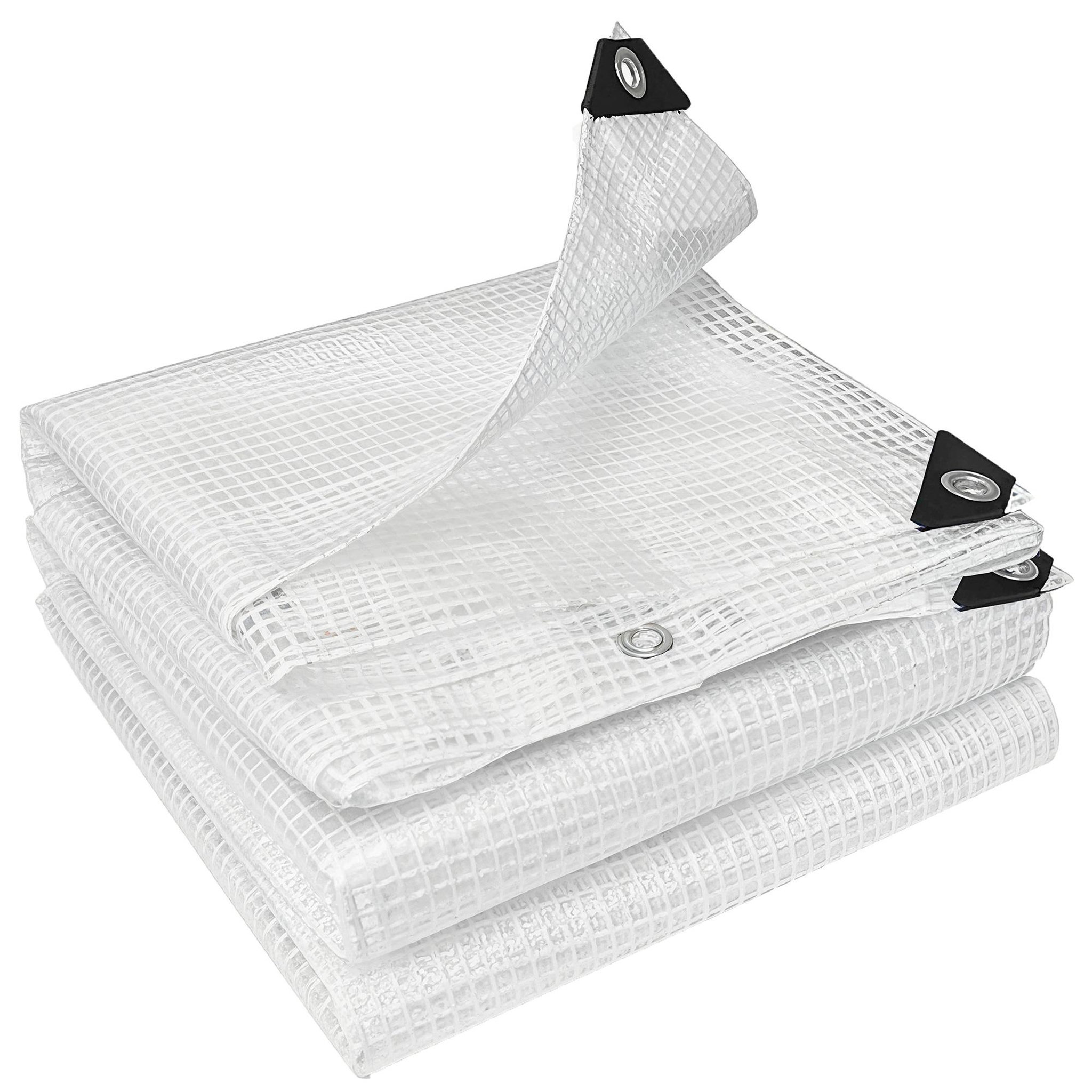 OUTSUNNY Bâche de protection blanche intérieur/extérieur 6x4m 140g/m²