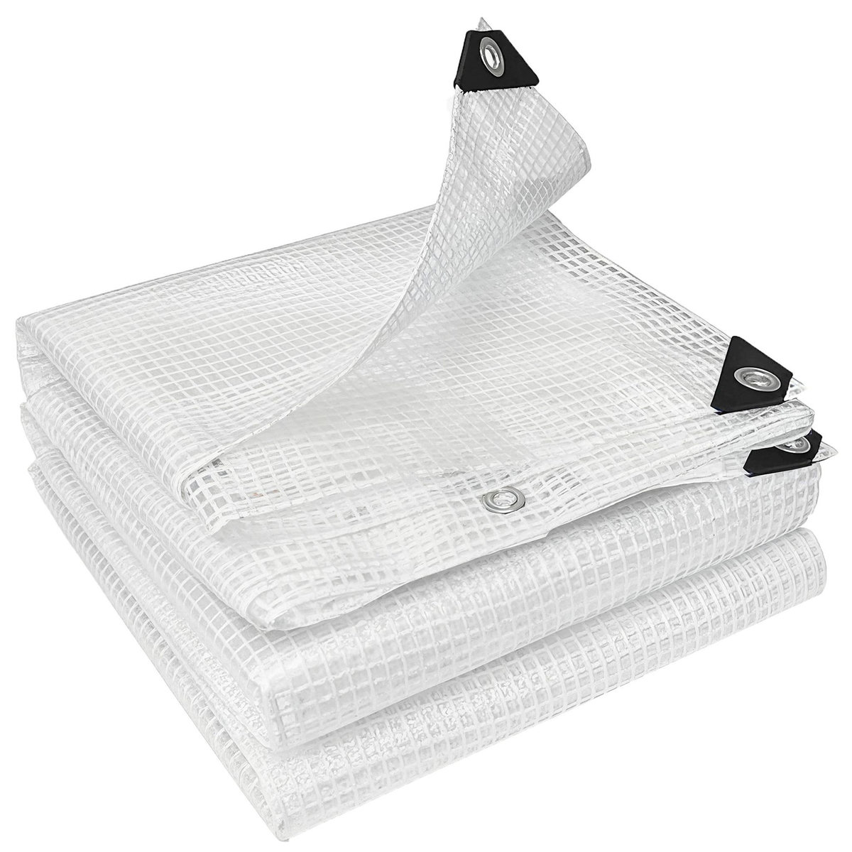 OUTSUNNY Bâche de protection blanche intérieur/extérieur 6x4m 140g/m²