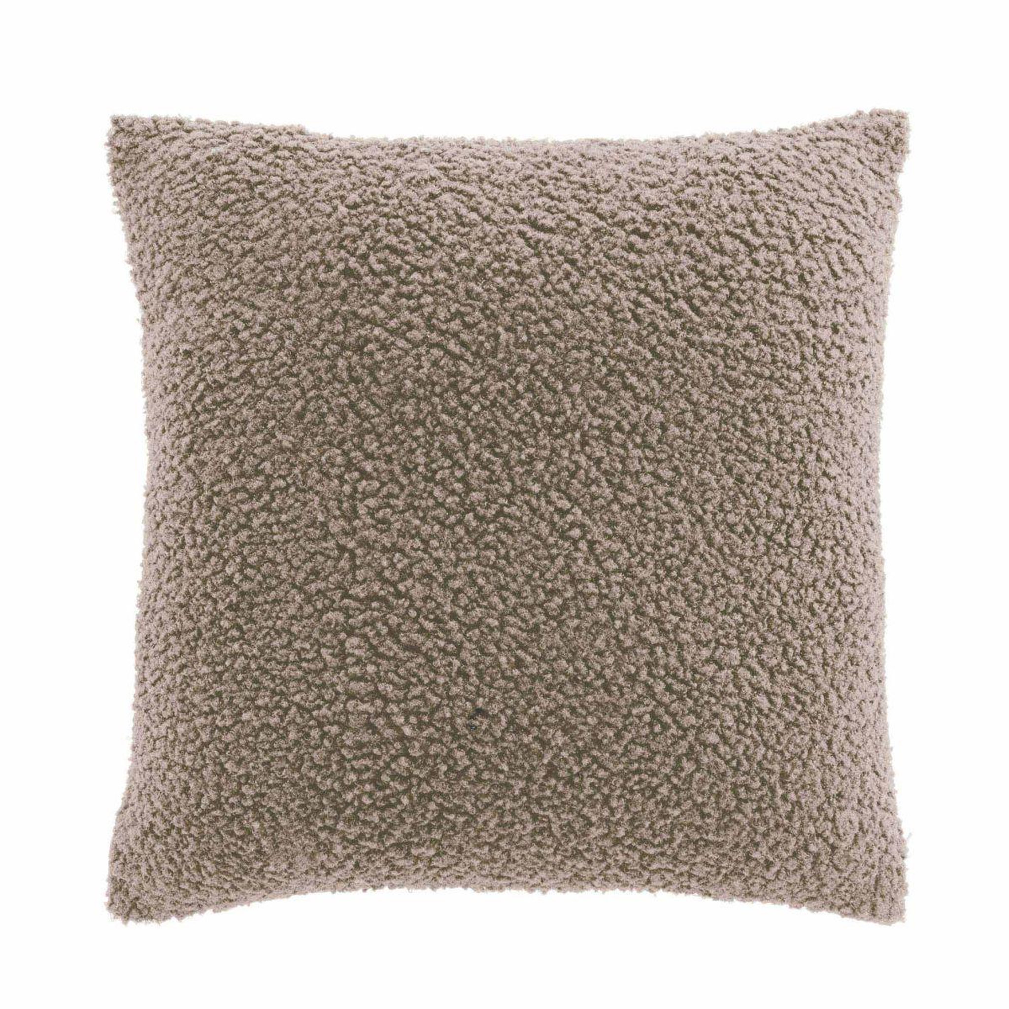 Douceur d'Intérieur Housse de coussin en tissu bouclette  woolen  40x40cm sable