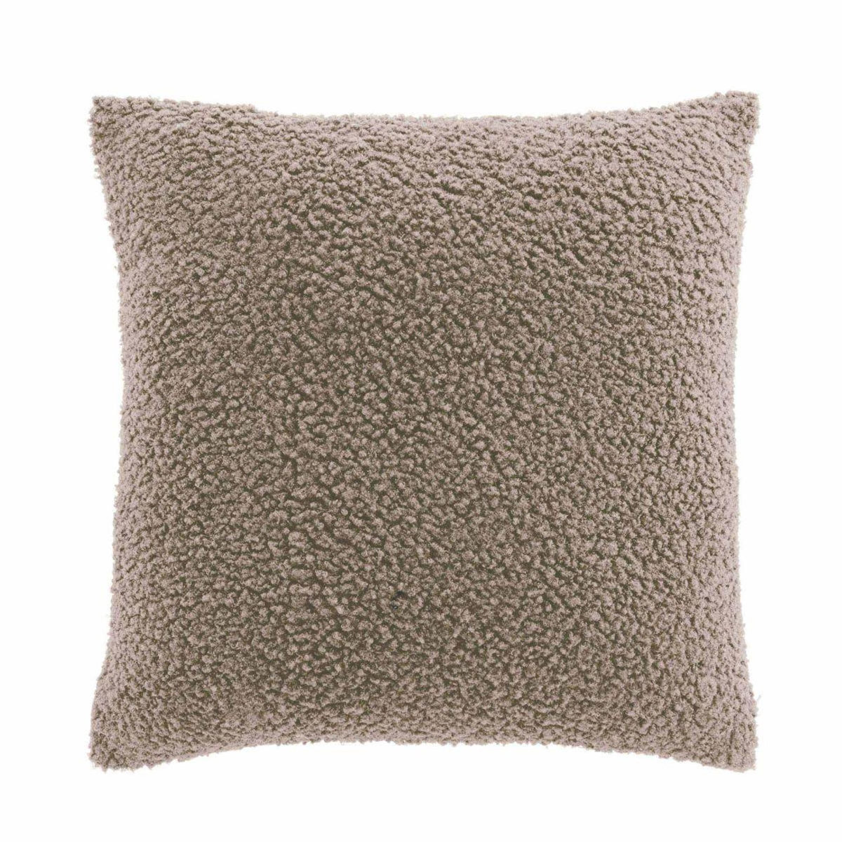 Paris Prix Housse de Coussin en Tissu Bouclette  Woolen  40x40cm Sable