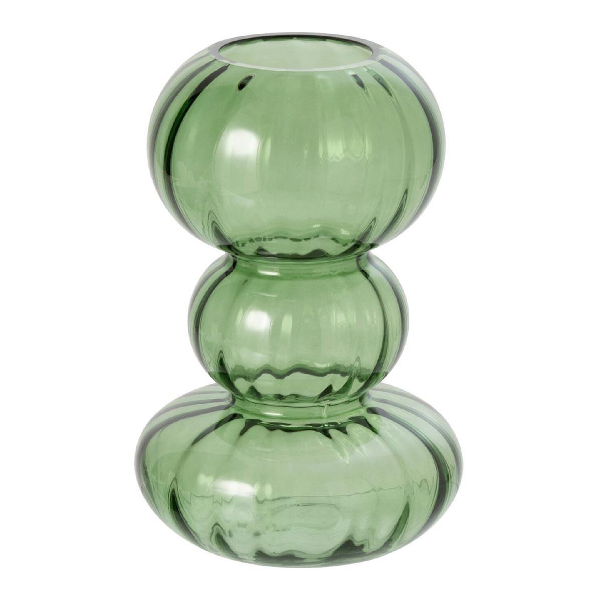 J-LINE Vase bulle en verre  rosalie  27cm vert