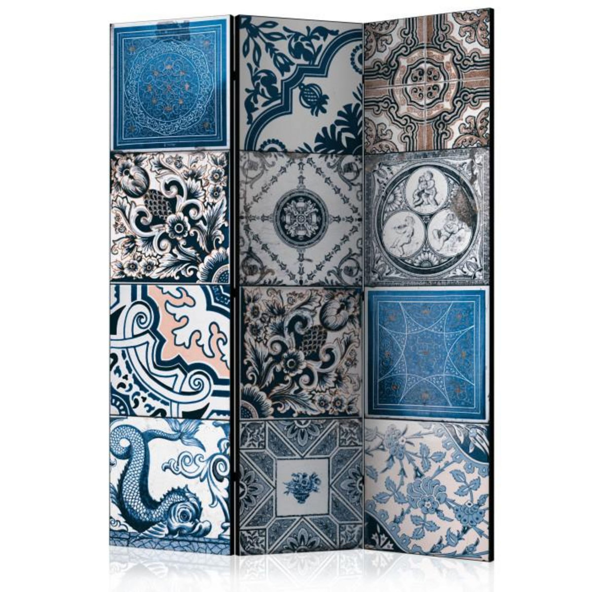 Paris Prix Paravent 3 Volets  Blue Arabesque  135x172cm