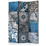 Paris Prix Paravent 3 Volets  Blue Arabesque  135x172cm
