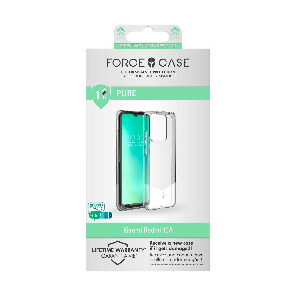 FORCE CASE Coque Xiaomi Redmi 10A transparent