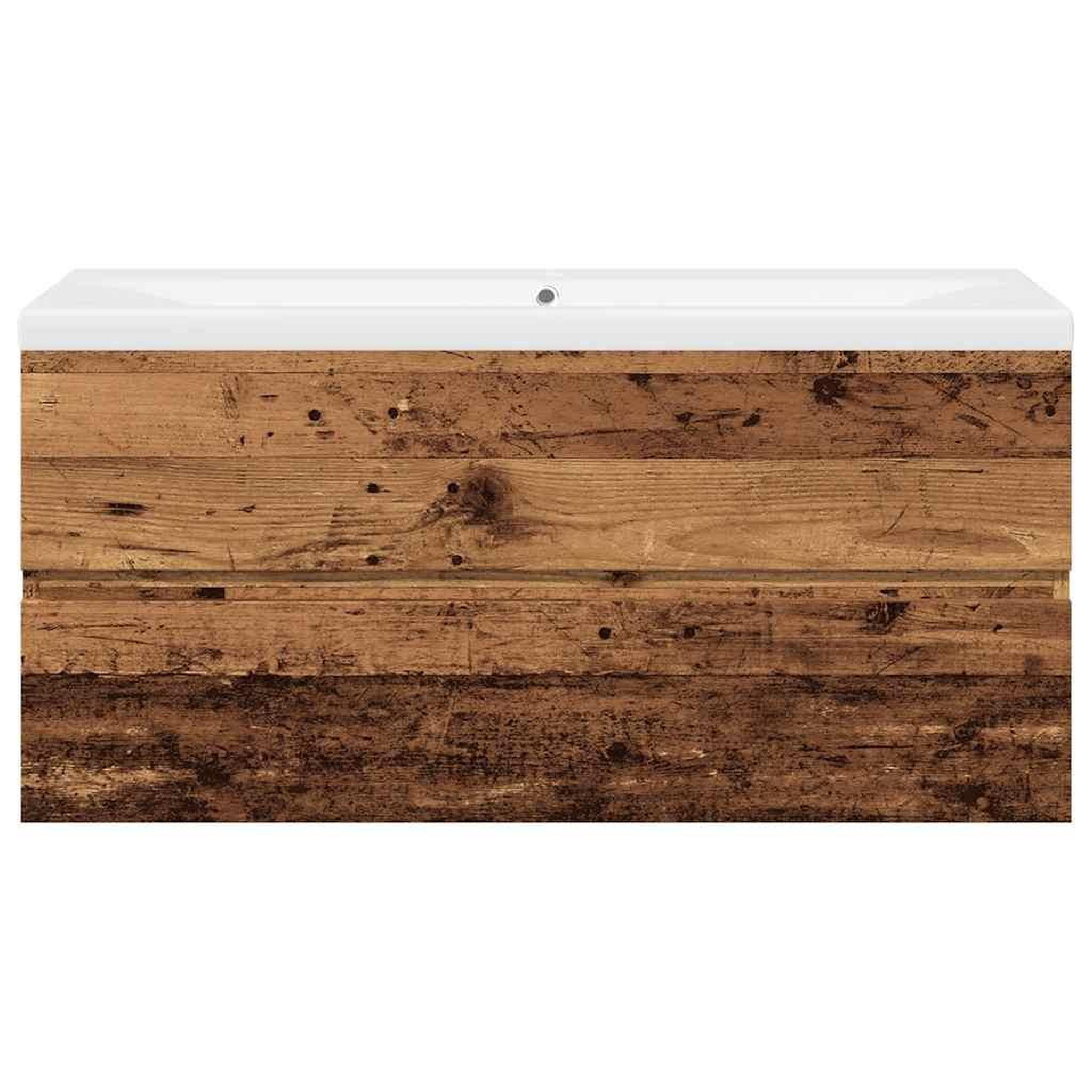Voir la diapositive 5 : VIDAXL Armoire lavabo avec bassin integre vieux bois