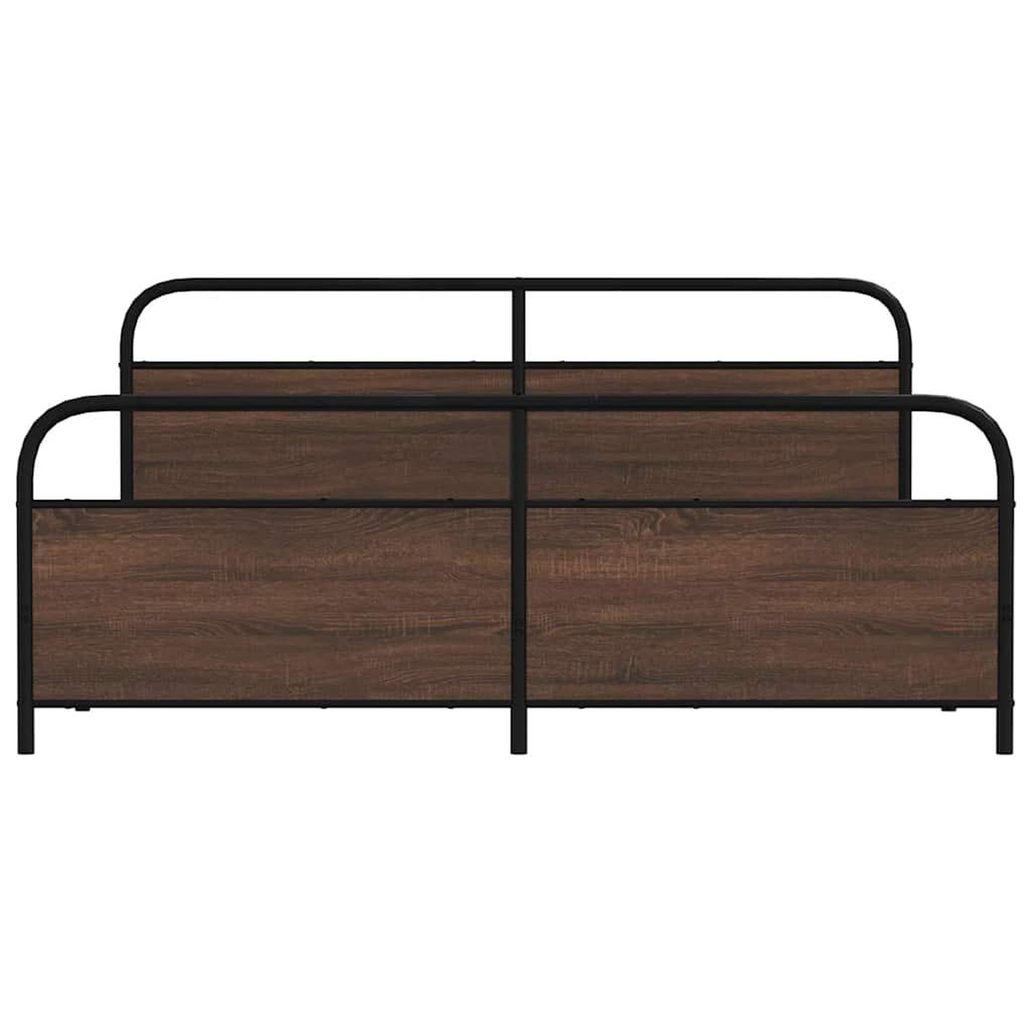 Voir la diapositive 5 : VIDAXL Cadre de lit en metal sans matelas chene marron 180x200 cm