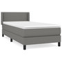 Voir la diapositive 1 : VIDAXL Sommier a lattes de lit avec matelas Gris fonce 80x200 cm Tissu