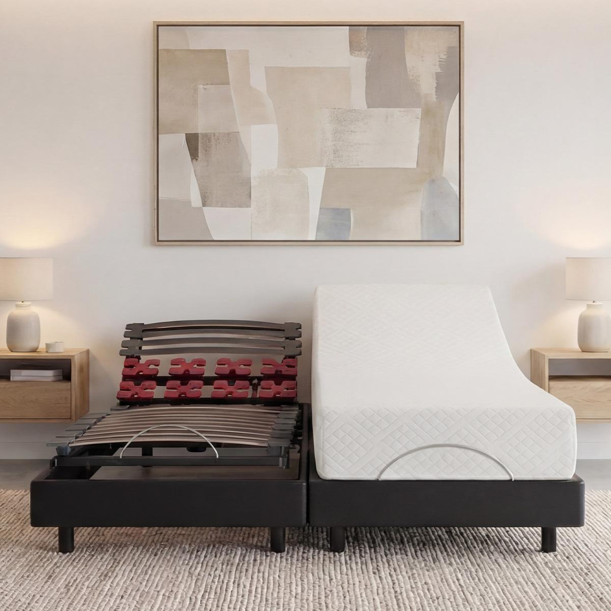 Voir la diapositive 6 : BELLECOUR Bellecour literie | ensemble duo bodysoft | sommiers électriques + matelas mémoire de forme
