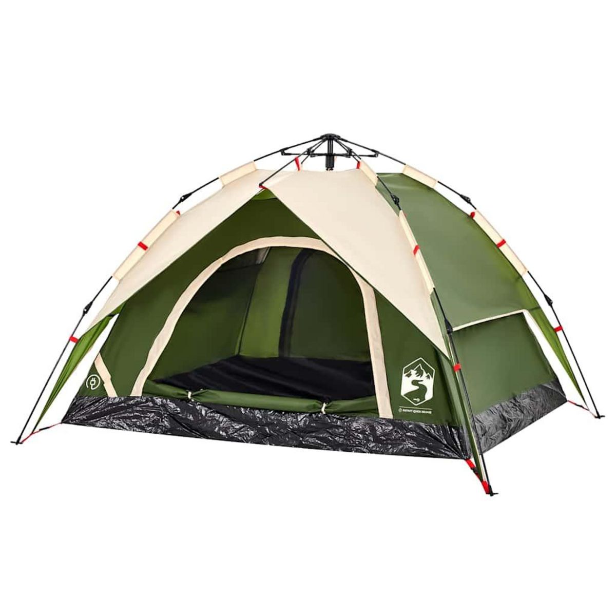 VIDAXL Tente de camping a dome 3 personnes vert liberation rapide