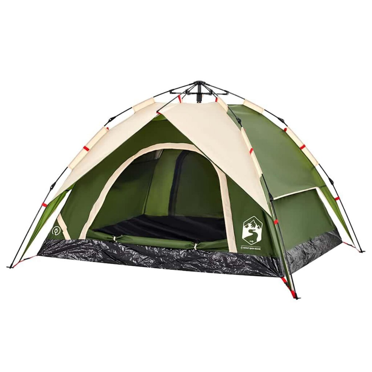 VIDAXL Tente de camping a dome 3 personnes vert liberation rapide