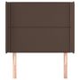 Voir la diapositive 3 : VIDAXL Tete de lit avec oreilles Marron 93x16x118/128 cm Similicuir