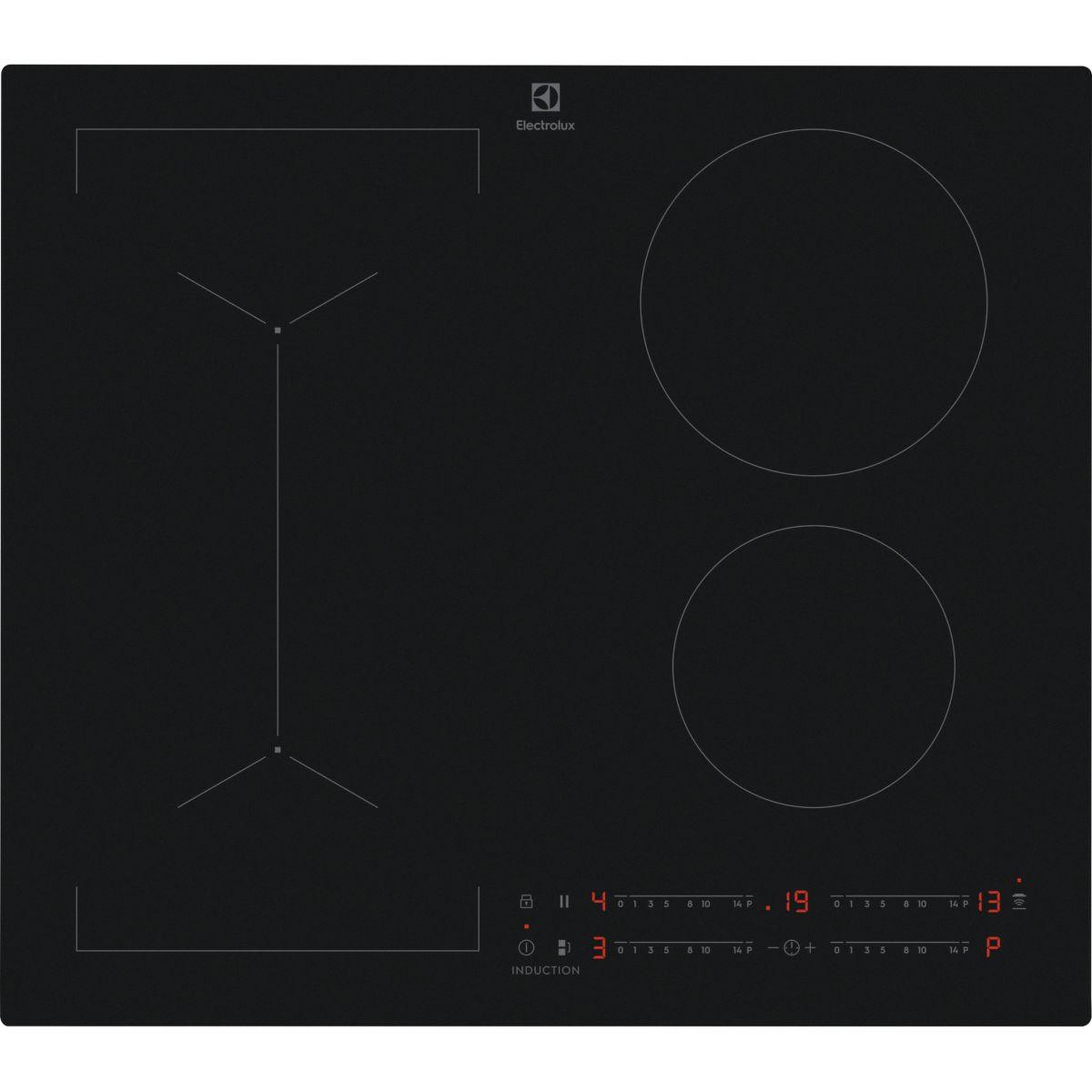 Voir la diapositive 1 : ELECTROLUX Plaque induction EIV63443CT SaphirMatt SE- Anti-rayures et Zone Flex