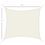 Voir la diapositive 3 : OUTSUNNY Voile d'ombrage carré 3 x 3 m polyester imperméabilisé haute densité 160 g/m² crème