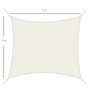 Voir la diapositive 3 : OUTSUNNY Voile d'ombrage carré 3 x 3 m polyester imperméabilisé haute densité 160 g/m² crème