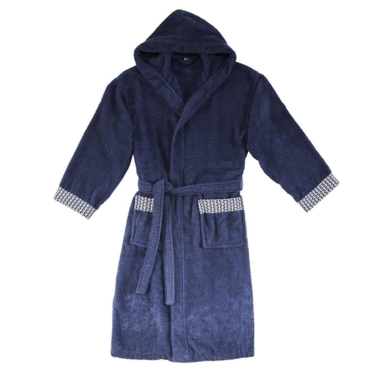 GUY LEVASSEUR Peignoir adulte en coton éponge et broderie taille  - NAPOLI