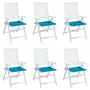 VIDAXL Coussins de chaise de jardin 6 pcs bleu 40x40x3 cm tissu oxford