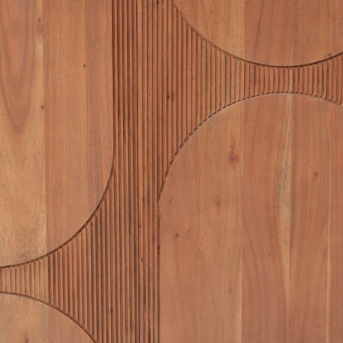 ATMOSPHERA Buffet 3 portes en bois massif NANDA - Marron