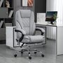 Voir la diapositive 4 : VINSETTO Fauteuil de bureau manager massant chauffant inclinable réglable télécommande repose-pieds rétractable velours gris clair