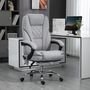 Voir la diapositive 4 : VINSETTO Fauteuil de bureau manager massant chauffant inclinable réglable télécommande repose-pieds rétractable velours gris clair