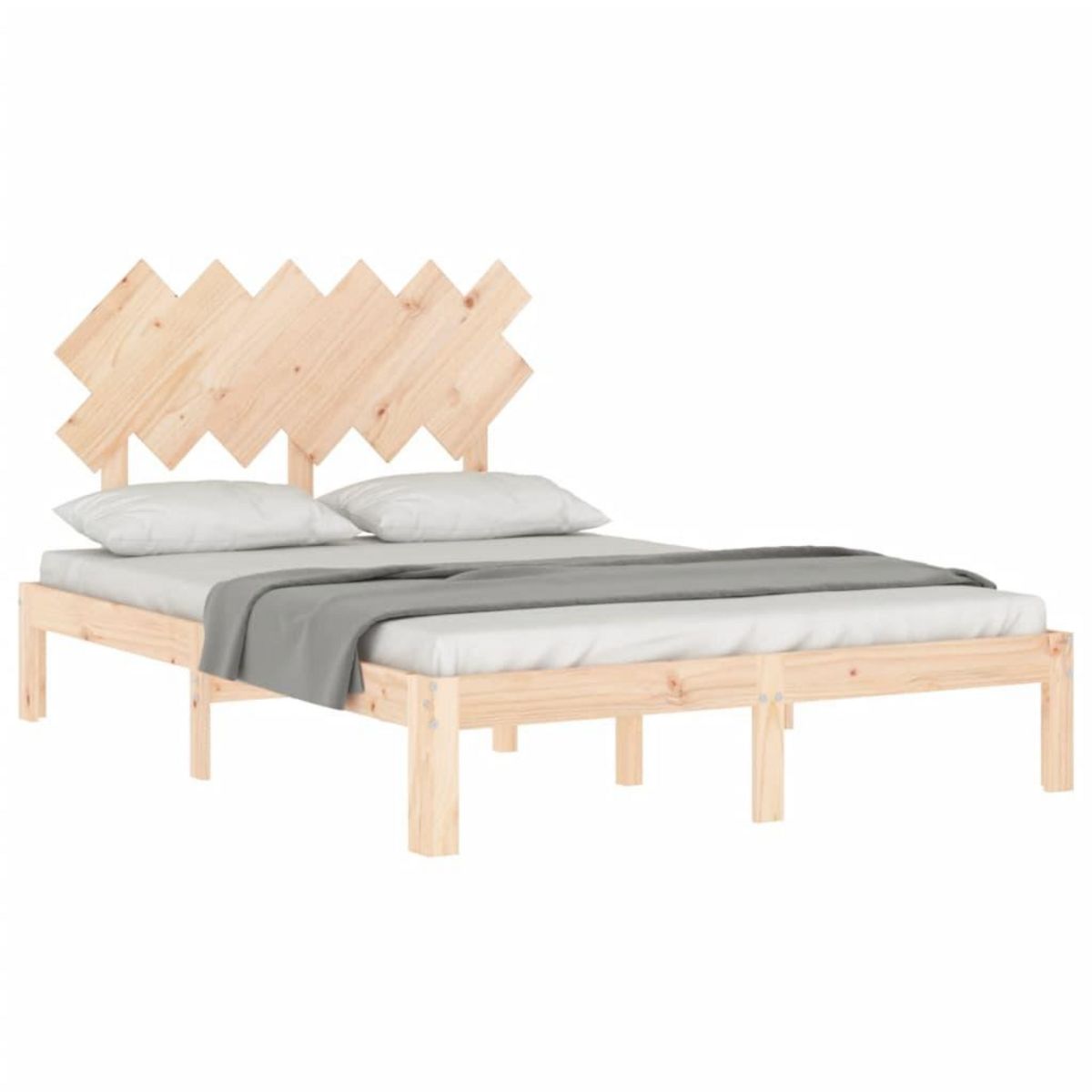 VIDAXL Cadre de lit sans matelas 120x200 cm bois de pin massif